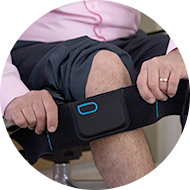 Wrap band around your calf. Wrap band around your calf